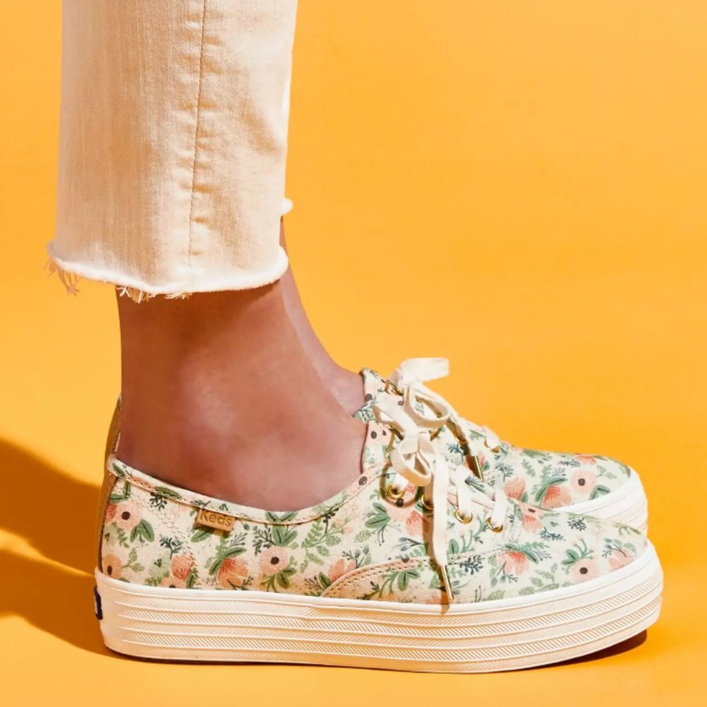 Keds x Rifle Paper Co. Floral Platform Sneakers